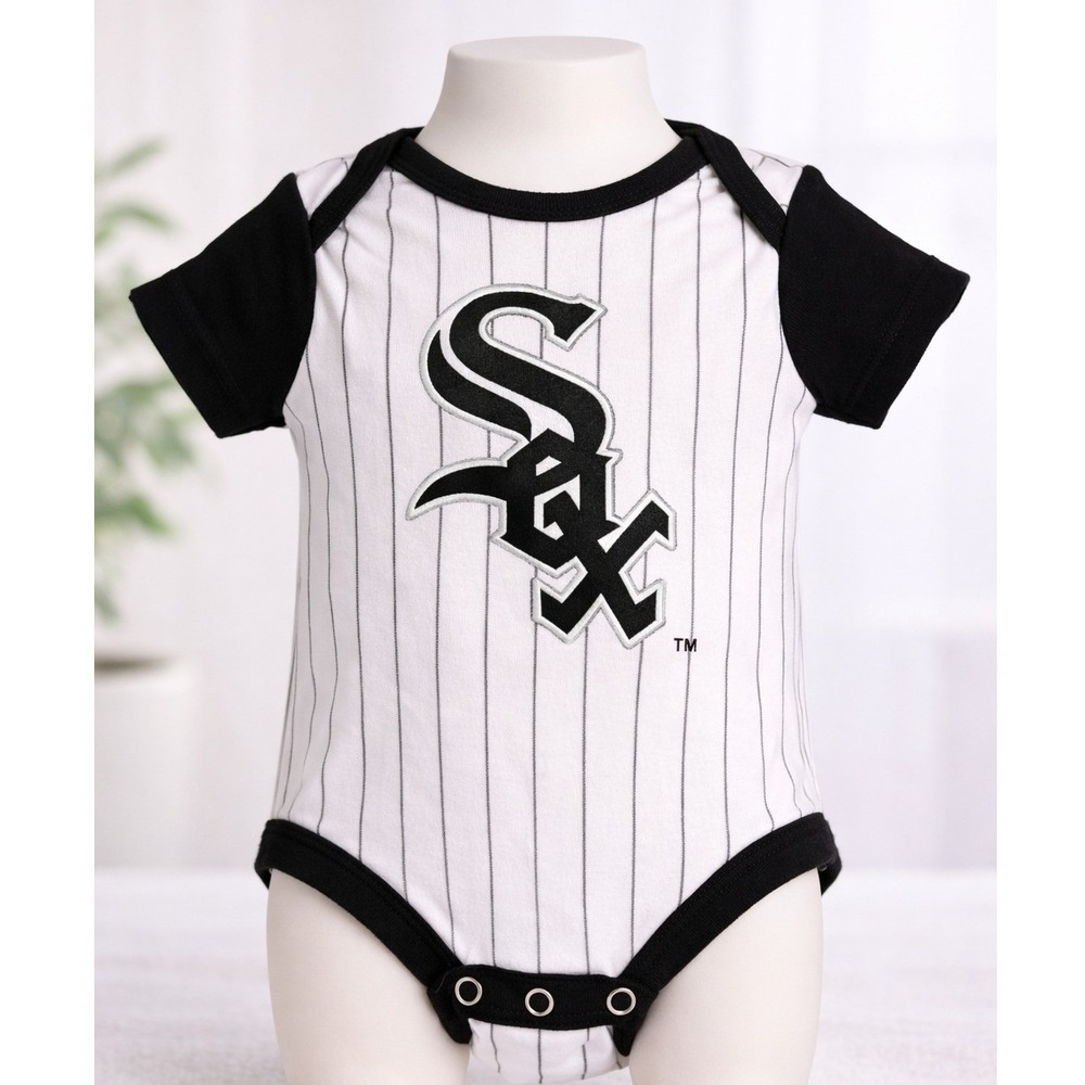 Chicago White Sox Baby Onesie‎ Bodysuit 0–3 Months MLB Pinstripe Infant Outfit